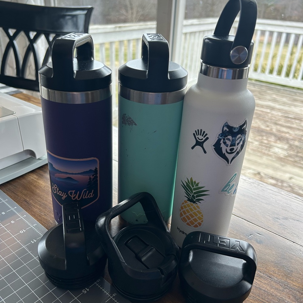 Stainless Steel Insulated Water Bottles - Purple, Mint, White